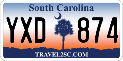 SC license plate YXD874