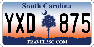 SC license plate YXD875