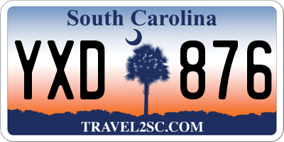 SC license plate YXD876