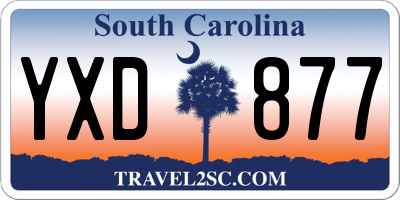 SC license plate YXD877