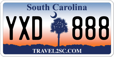 SC license plate YXD888