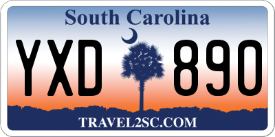 SC license plate YXD890