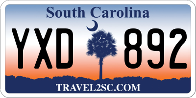 SC license plate YXD892