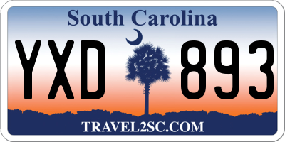 SC license plate YXD893