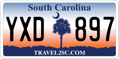 SC license plate YXD897