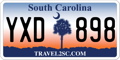 SC license plate YXD898