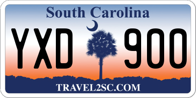 SC license plate YXD900