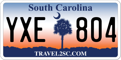SC license plate YXE804