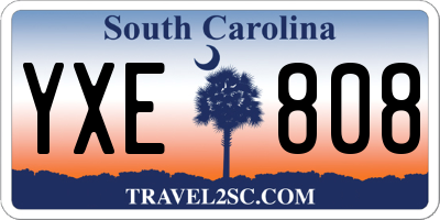 SC license plate YXE808