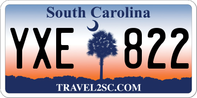 SC license plate YXE822