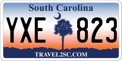 SC license plate YXE823