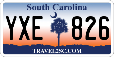 SC license plate YXE826
