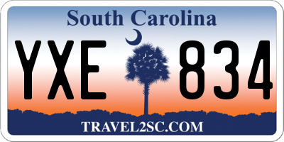 SC license plate YXE834