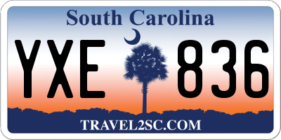 SC license plate YXE836