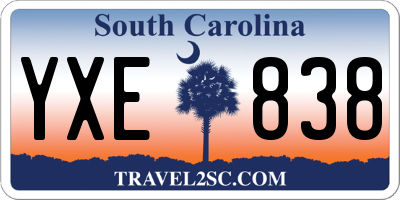 SC license plate YXE838