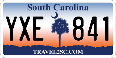 SC license plate YXE841