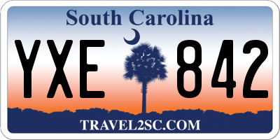 SC license plate YXE842