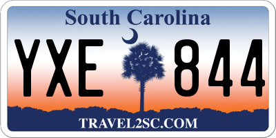 SC license plate YXE844
