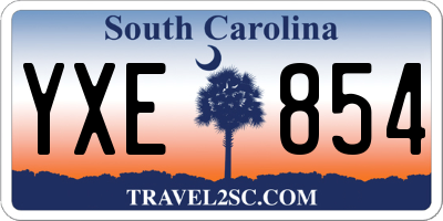 SC license plate YXE854