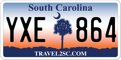 SC license plate YXE864