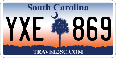 SC license plate YXE869
