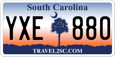 SC license plate YXE880