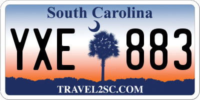 SC license plate YXE883