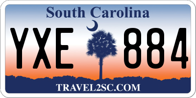 SC license plate YXE884