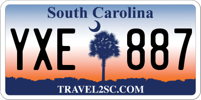 SC license plate YXE887