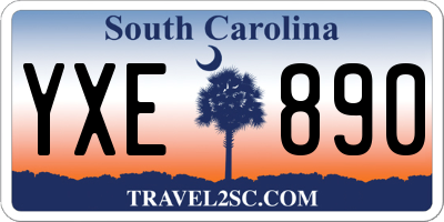 SC license plate YXE890