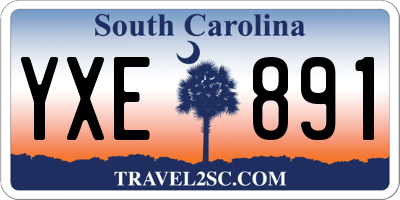 SC license plate YXE891