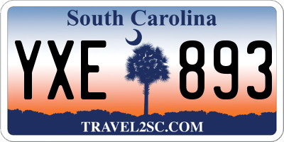 SC license plate YXE893