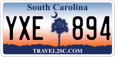 SC license plate YXE894