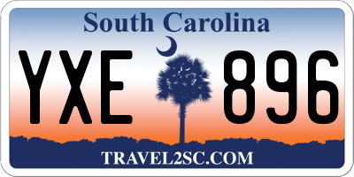 SC license plate YXE896