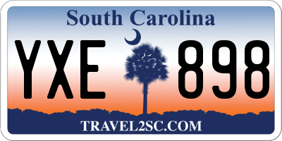 SC license plate YXE898