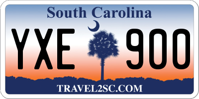 SC license plate YXE900