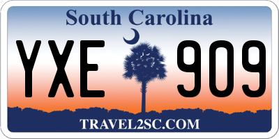 SC license plate YXE909