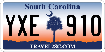 SC license plate YXE910