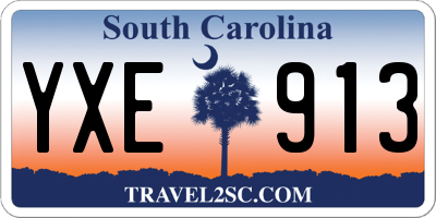 SC license plate YXE913