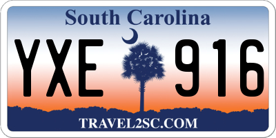 SC license plate YXE916