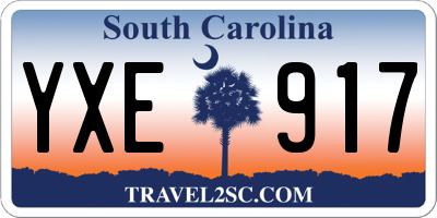 SC license plate YXE917