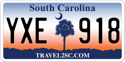 SC license plate YXE918