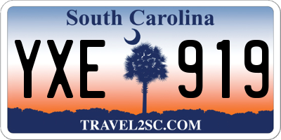 SC license plate YXE919
