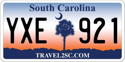 SC license plate YXE921