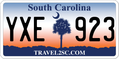 SC license plate YXE923