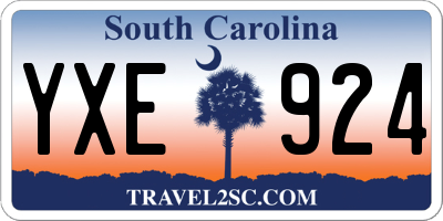 SC license plate YXE924