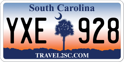 SC license plate YXE928