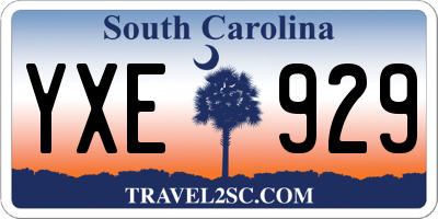 SC license plate YXE929