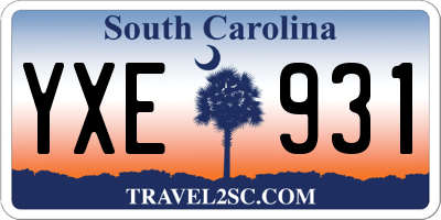 SC license plate YXE931