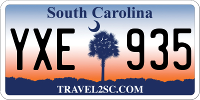 SC license plate YXE935